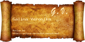 Galina Veronika névjegykártya